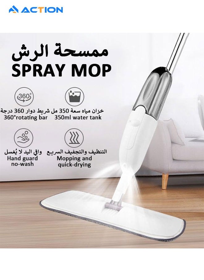 ACTION Spray Wet Mops for Hardwood Floors-  Microfiber Dust Dry Mop with 3 Microfiber Washable Pads Hard Wood Floor Mop with Sprayer Commercial Home Use for Wood Floor Laminate Ceramic Tiles  - Image 2