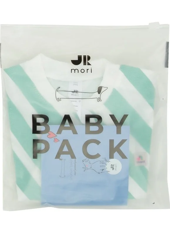 Jrmori Sideways Stripe Printed Sweatshirt with Snap on Shoulders