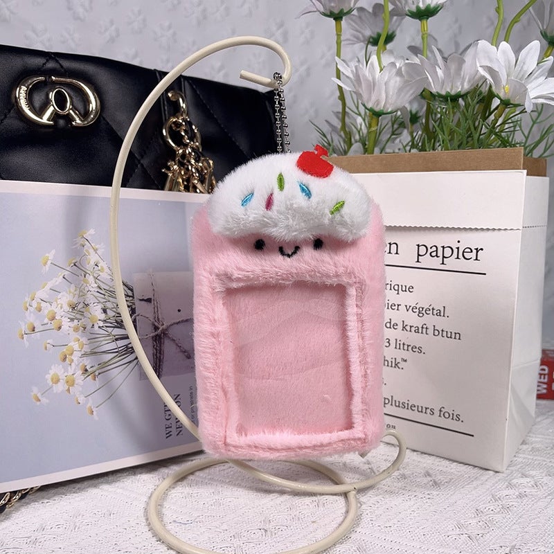 Cute Plush Animal Card Set Bag Instagram Girls Star-Chasing Aidou Po Storage Set Student Campus Card Decorative Bag - Image 1