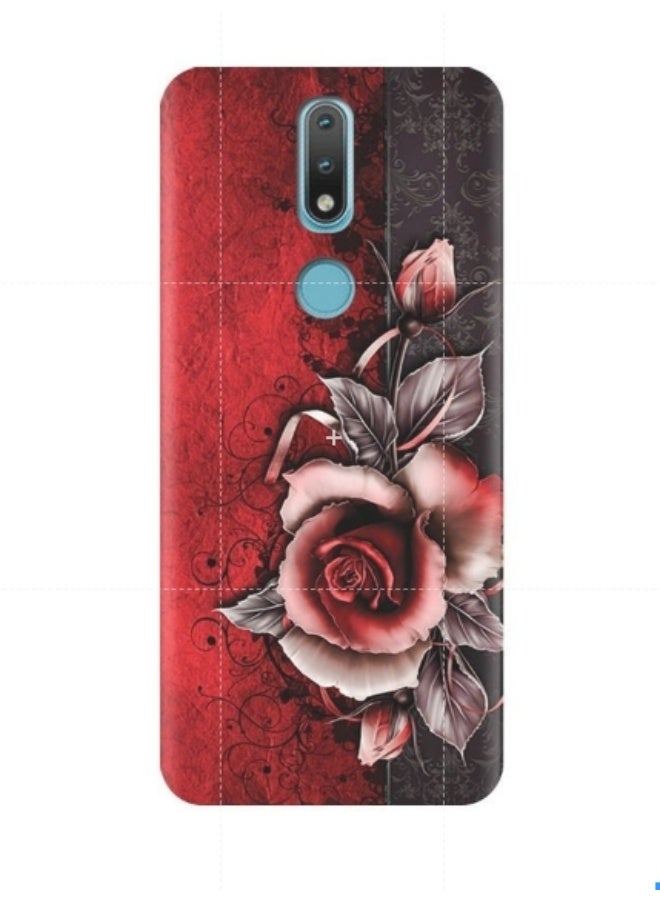Protective Case Cover For Nokia 2.4 Red/Black