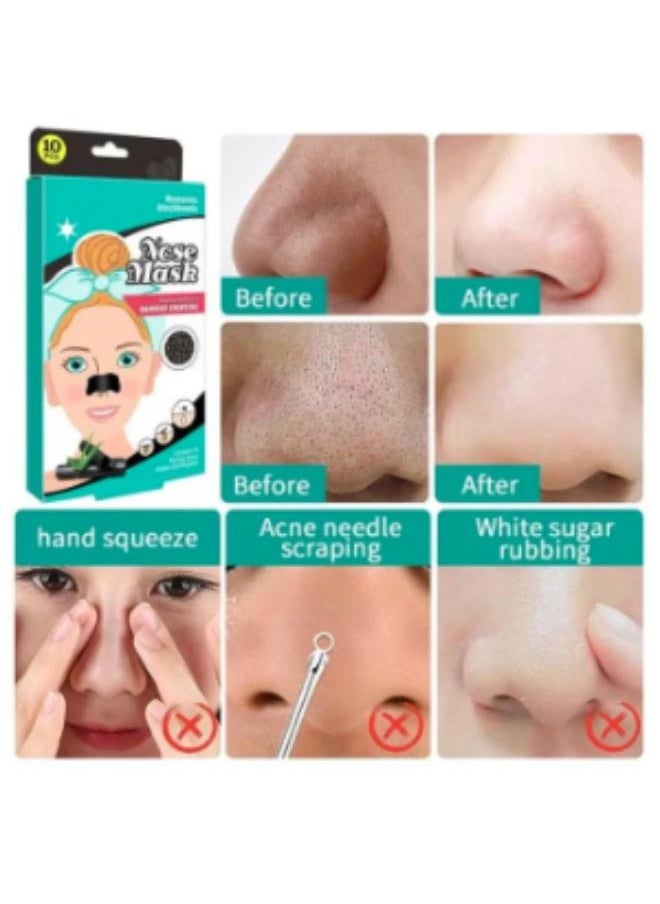 Disunie - Nose Mask With Jojoba Oil And Salicylic Acid 10pcs Multi-colour - Image 1