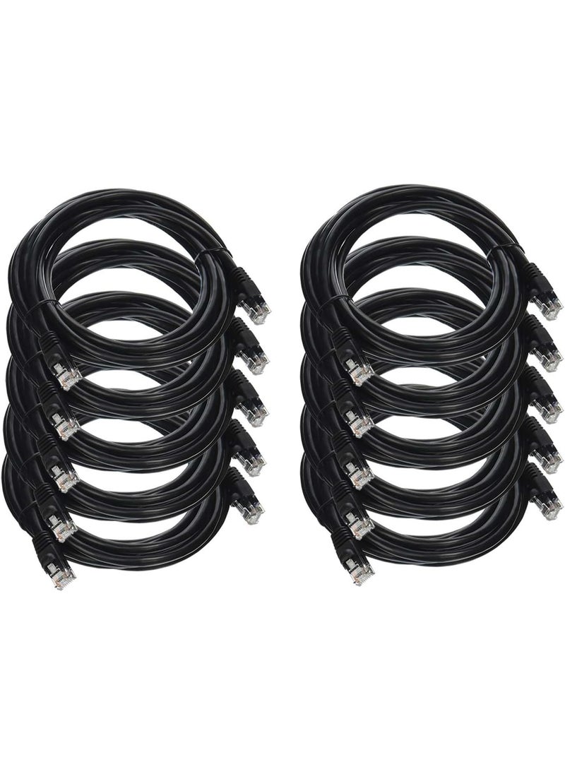 iMBAPrice iMBAPrice 10 Cat5e Network Ethernet Patch Cable 10 Pack Black IMBACAT510BK10PK 
