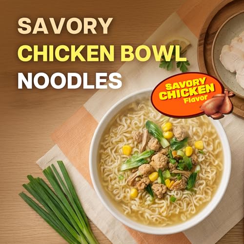 Nongshim Savory Chicken Noodle Soup Instant Ramen 12 Pack Microwaveable Bowl Soup Mix Korean Ramyun with Cabbage  Carrots Sabor a Pollo - Image 5
