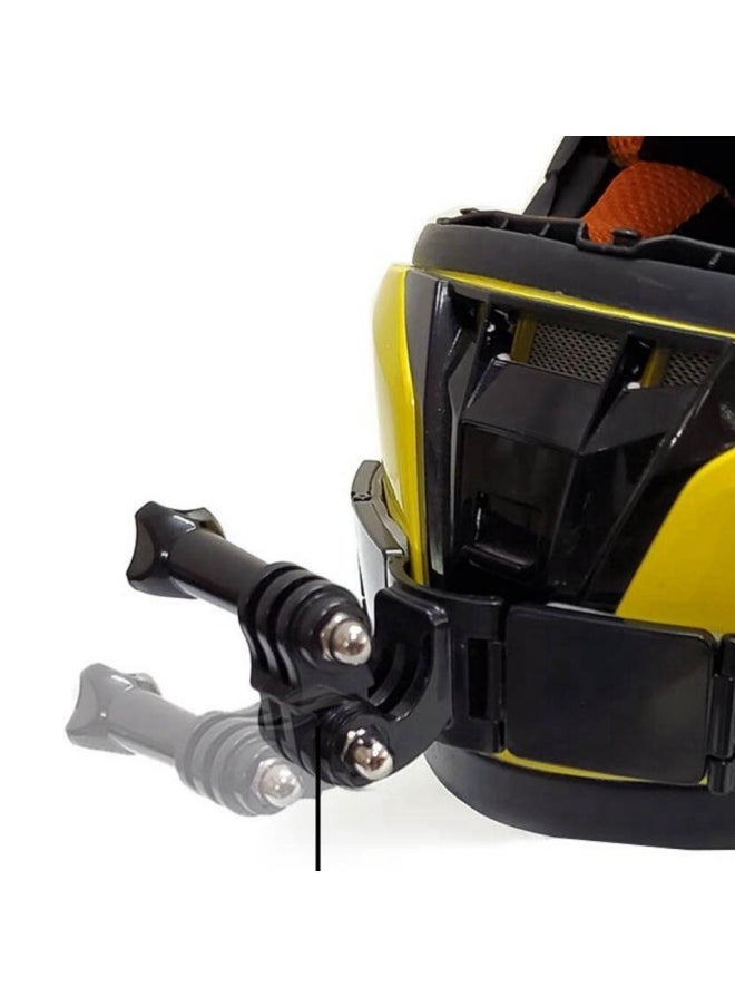 Hinge Sports Camera Motorcycle Helmet Chin Bracket For GOPRO For DJI Insta360-Color:Upgraded Version Of The 4-piece Adhesive Phone Clip Suit - Image 4