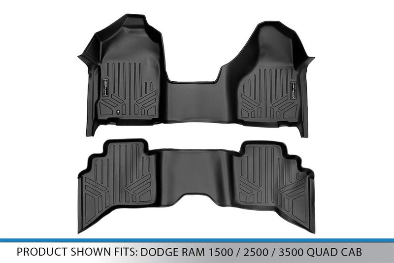 MAX LINER MAXLINER Floor Mats 1st Row 1 Piece and 2nd Row Liner Set Black Compatible with 2002-2008 Ram 1500/2003-2009 Ram 2500/3500 Quad Cab - Image 5