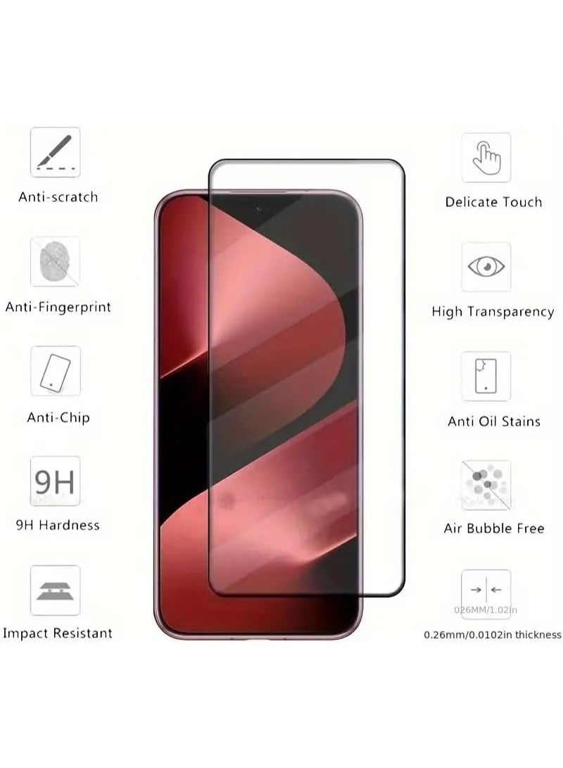 Muzz واقي شاشة هواوي بورا 80 لاصق كامل خالي من الفقاعات مضاد للخدش مضاد لبصمات الأصابع صلابة 9H زجاج مقسى بحواف منحنية 3D لواقي شاشة هواوي بورا 80 زجاج أسود 5D عبوة 2 - Image 3