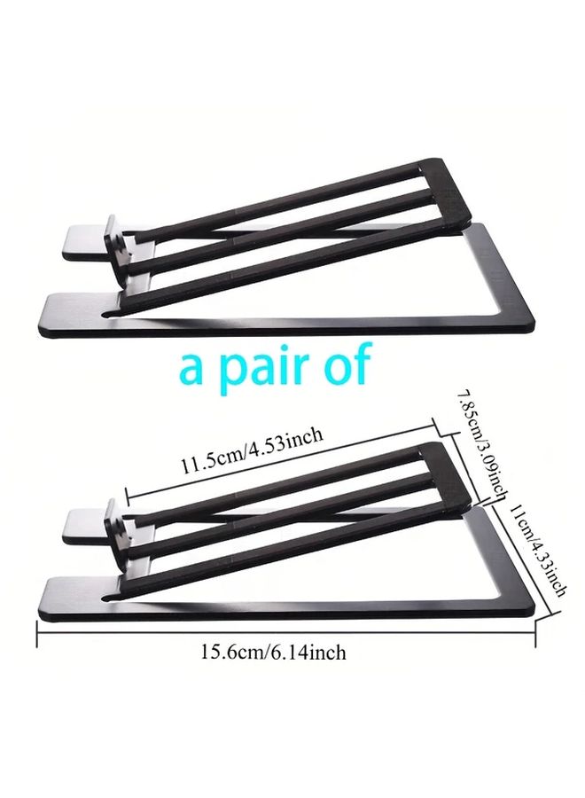 Black Adjustable Angle Desktop Speaker Stand For Compact Audio Systems - Image 2