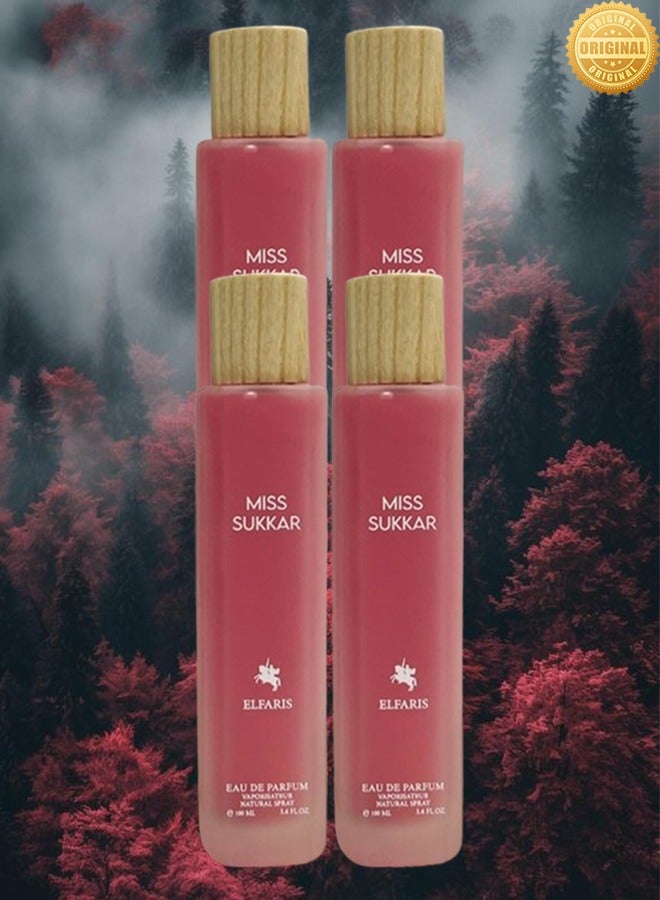 FARIS 4 Pieces Miss Sukkar Perfume EDP 100ML - Image 1