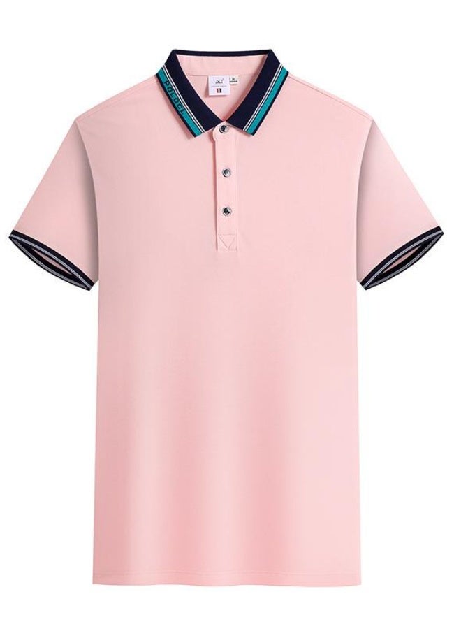 Business Short Sleeve T-Shirt Men's Loose Workwear Couple's Apparel Casual Summer Polo Shirt  - Image 1