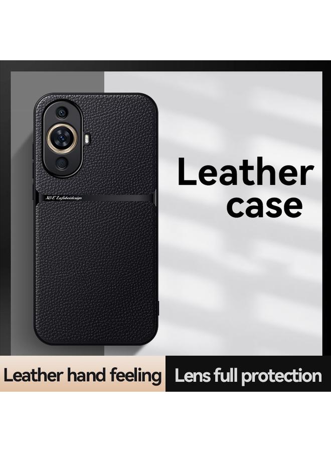 Green Tiger Case For Huawei nova 11 / nova 12s Litchi Leather Magnetic Full Coverage Shockproof Phone Case - Image 2