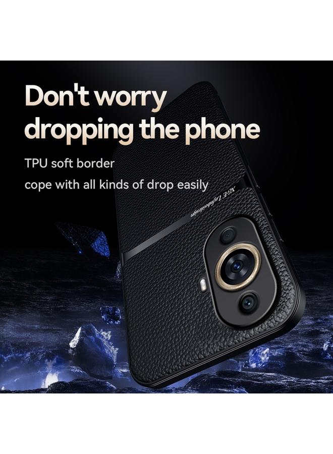 Green Tiger Case For Huawei nova 11 / nova 12s Litchi Leather Magnetic Full Coverage Shockproof Phone Case - Image 4