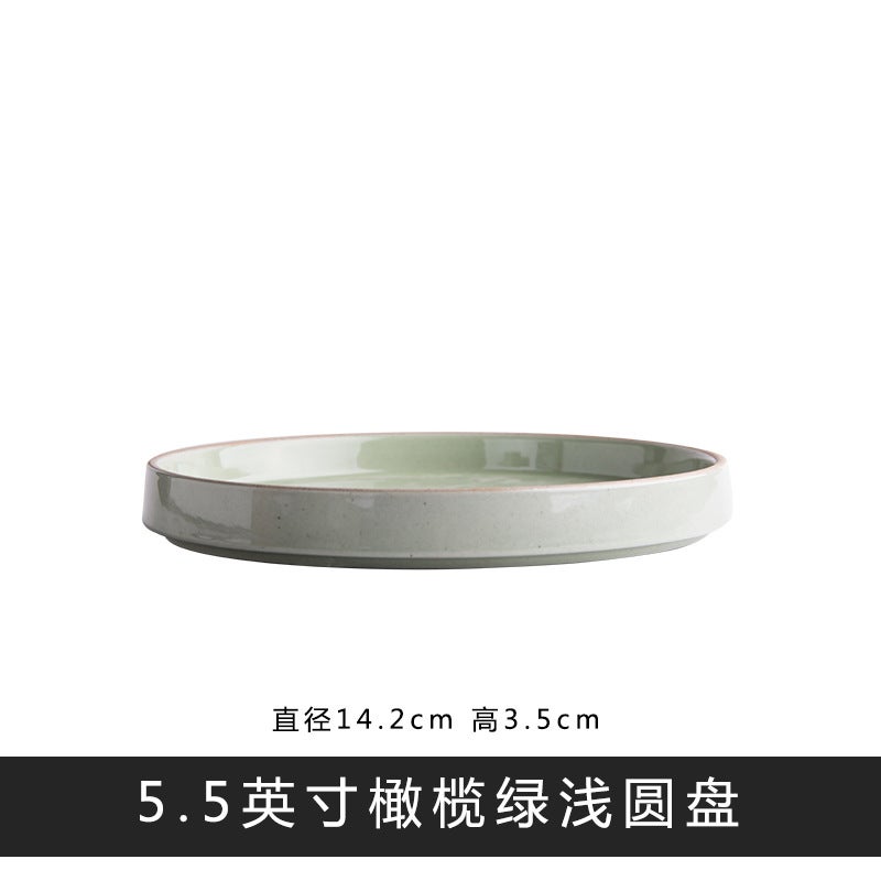 Korean Ceramic Dinnerware Set Dinner Plate Bowl Wooden Mug - Image 1