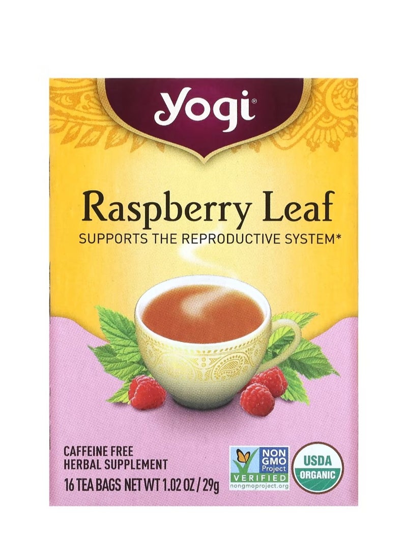 Yogi Tea - Raspberry Leaf Caffeine Free 16 Tea Bags 1.02 oz (29 g) - Image 1