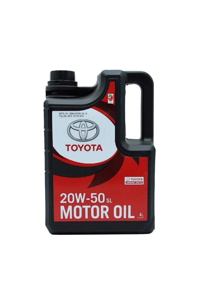 TOYOTA ACCSSORIES زيت محرك تويوتا الأصلي 20W-50 SL (4 لترات) - Image 1