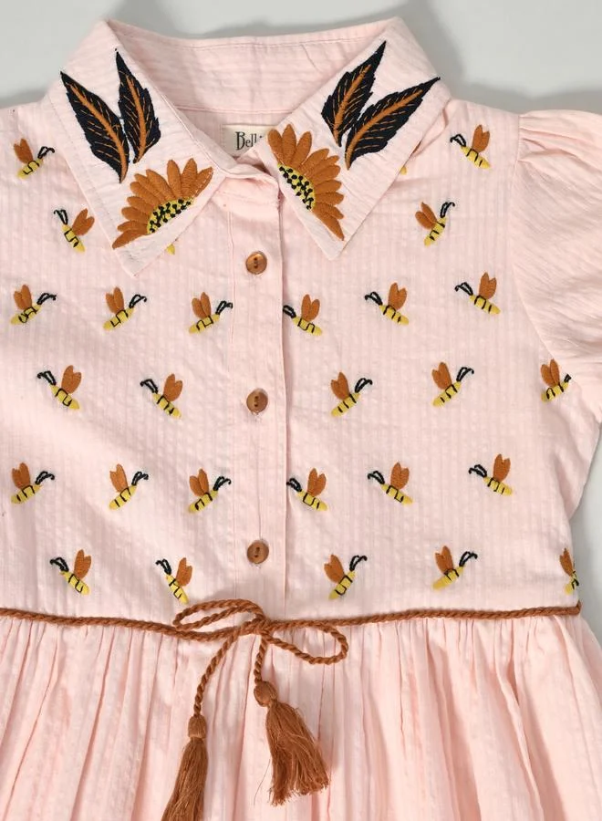 BELLA MODA Embroidered Collared Dress