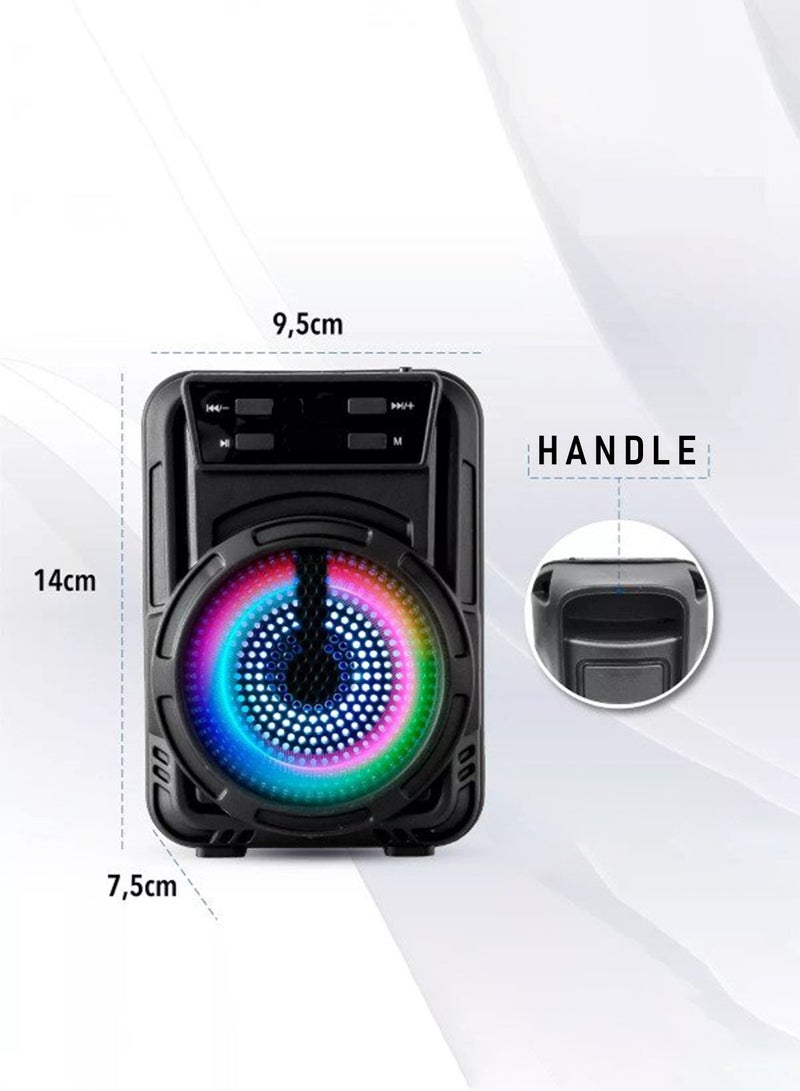 قريت نايس مكبر صوت لاسلكي يعمل بتقنية بلوتوث صوت استريو و راديو FM وذاكرة TF و مدخل USB - Image 5