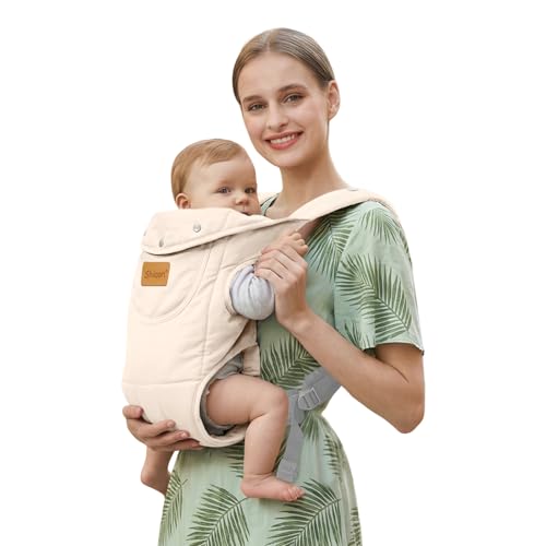 Shiaon Baby Carrier Newborn to Toddler830lbs Toddler Carrier Baby Holder Carrier with Adjustable Shoulder Strap Chest Carriers Beige - Image 1