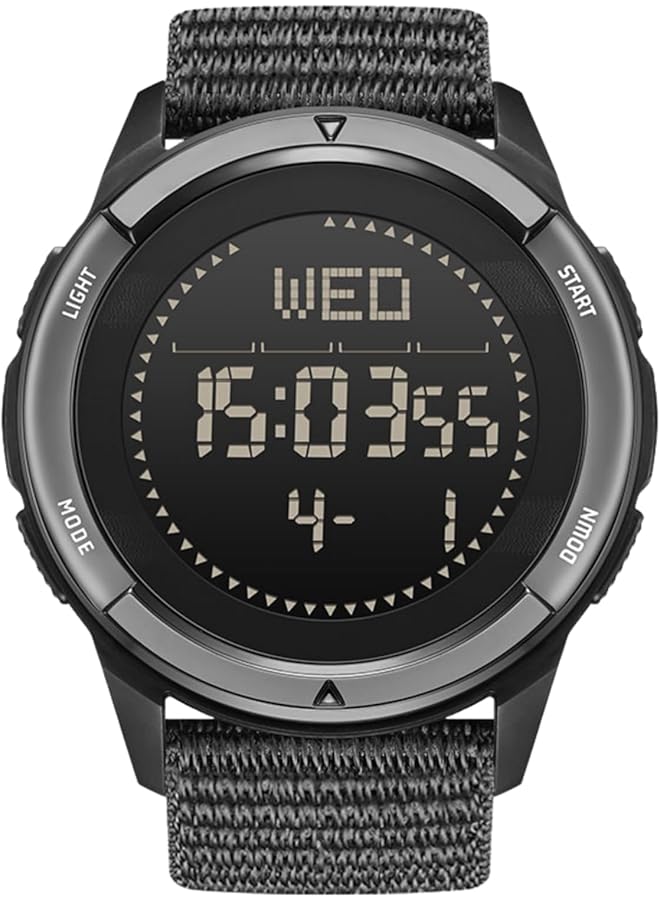 Excefore Tactical Watches For Men Military Sport Watches With Carbon Fiber Case Lightweight Waterproof Watch For Women And Men Digital Fitness Watches With Compass Step Counter Metronome 5Atm Black - Image 2