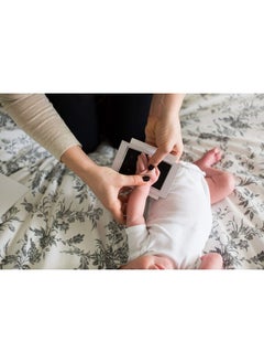 pearhead Pearhead Babyprints Newborn Handprint and Footprint Photo Frame Kit with Included Clean-Touch Ink Pad, Gender-Neutral Baby Keepsake, Baby Nursery Décor, White  - Image 3