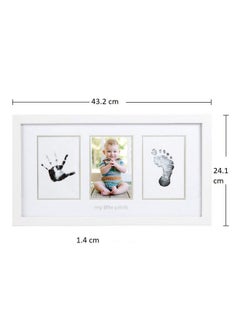 pearhead Pearhead Babyprints Newborn Handprint and Footprint Photo Frame Kit with Included Clean-Touch Ink Pad, Gender-Neutral Baby Keepsake, Baby Nursery Décor, White  - Image 2
