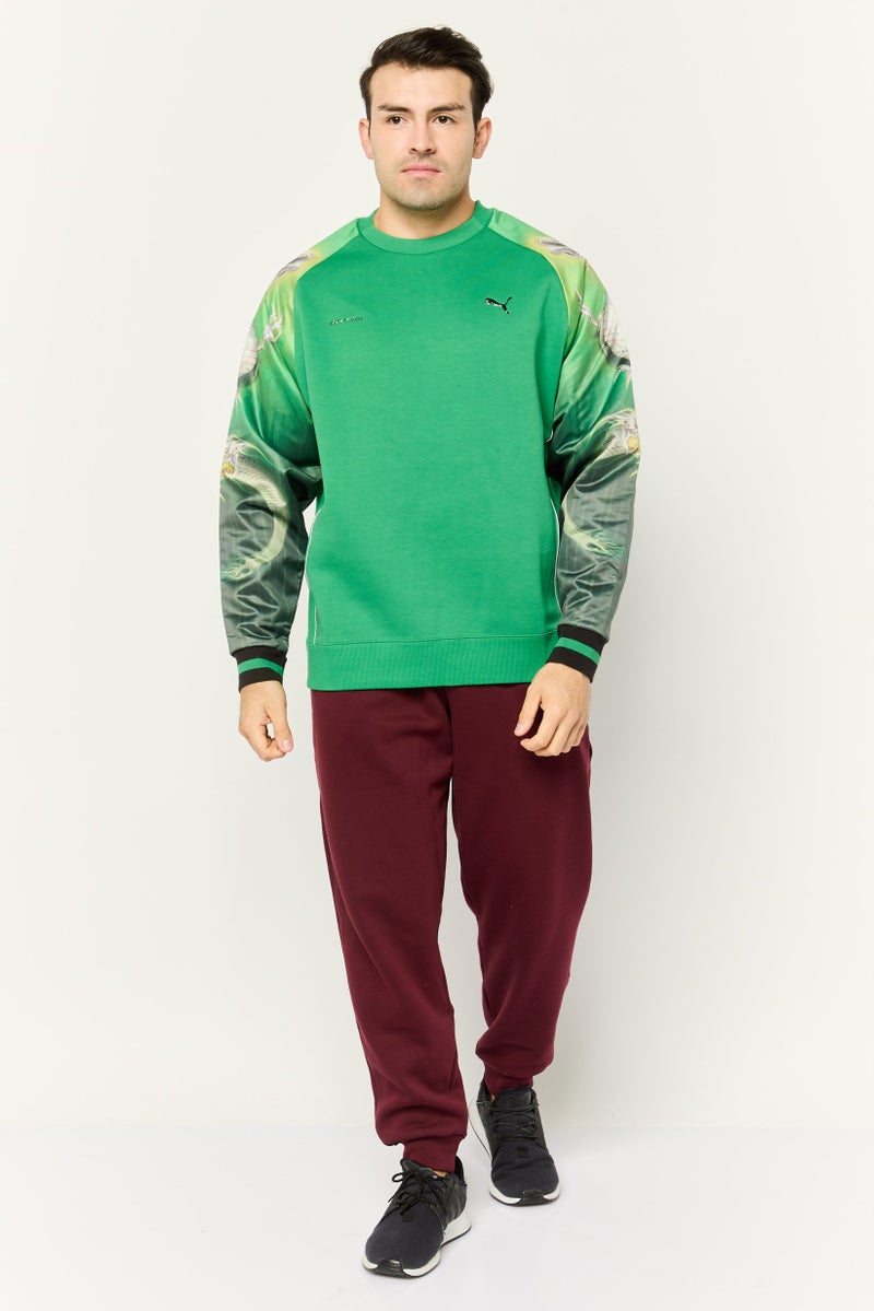 PUMA Puma x Sorayama Men Relaxed Fit Long Sleeves Outdoors Sweatshirts, Green  - Image 2