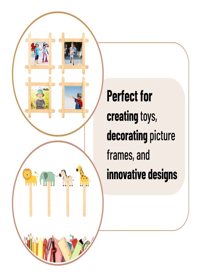 Mr. Pen Jumbo Wooden Craft Sticks, 100 Pack, 5.75 inch, Ideal for Crafts and Waxing - Image 5