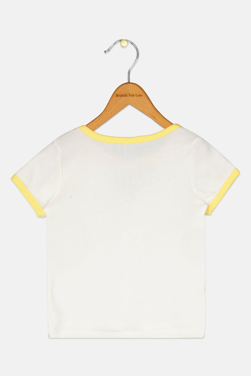 Levi's Toddlers Girl Brand Logo Short Sleeve T-Shirt, Off White - Image 2