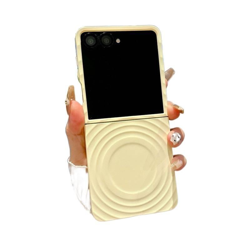 MagSafe Case | Shockproof Cover for Samsung Galaxy Z Flip 7 | Cream Yellow | Drop Protection | Strong Magnetic - Image 1