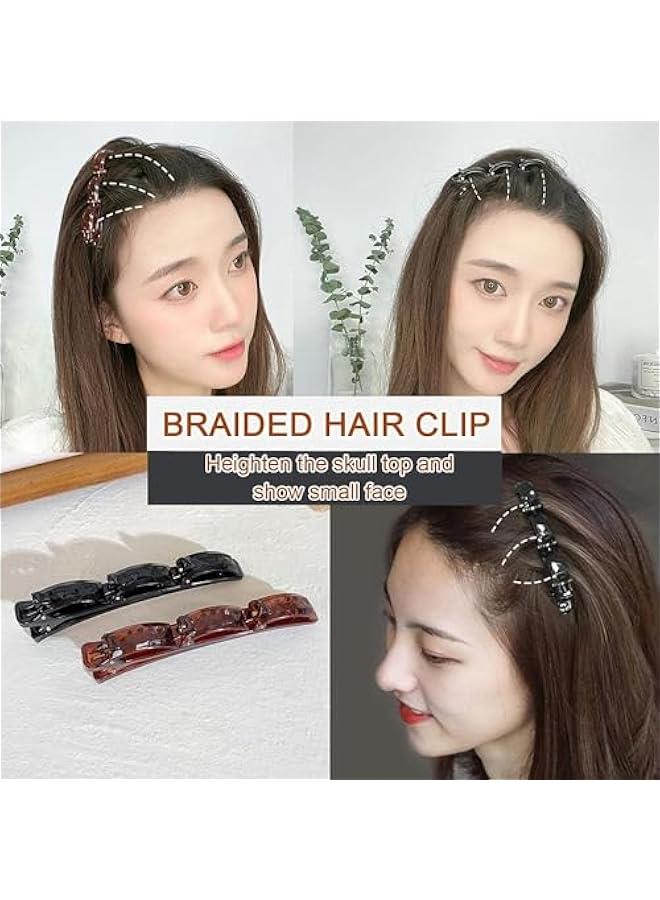 Generic Hair Clip, 6 Count - Double Layers Twist Band French Braider Hair Tool, Hairpin Headband, Hair Accessory for Half-up Styles, Ponytails, Braids, Black and Brown - Image 5