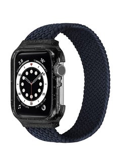 HuHa Band Weave Wrist Strap Watch Bands with Frame For Apple Watch Series 8 | 7 41mm | SE 2 | 6 | SE | 5 | 4 40mm | 3 | 2 | 1 38mm, Length:140mm Charcoal