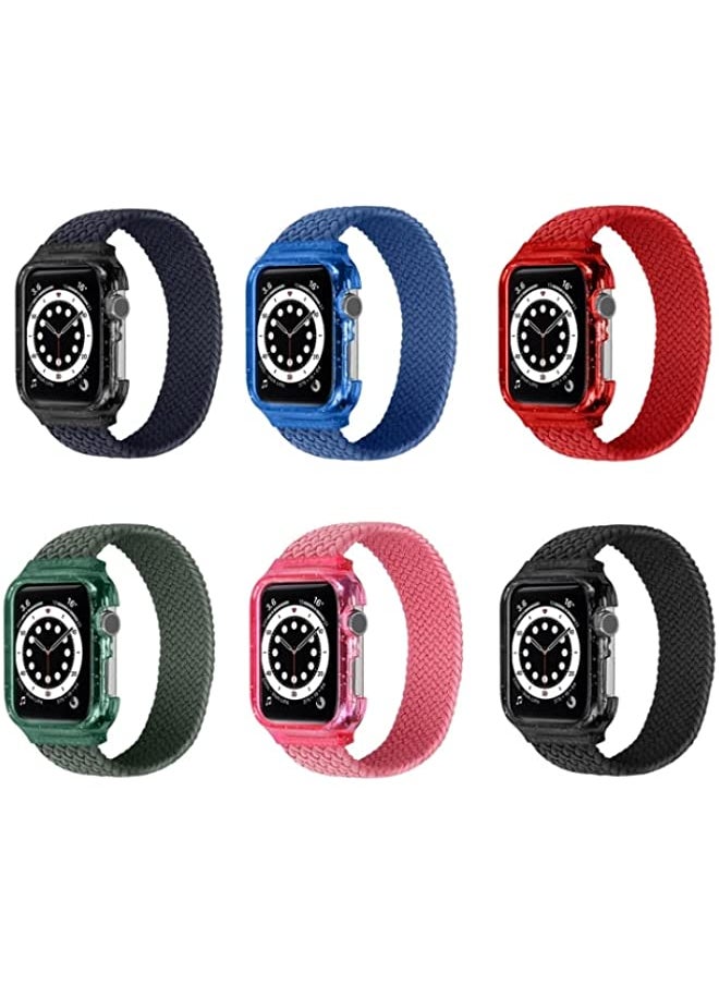 HuHa - HuHa Band Weave Wrist Strap Watch Bands with Frame For Apple Watch Series 8 | 7 41mm | SE 2 | 6 | SE | 5 | 4 40mm | 3 | 2 | 1 38mm, Length:140mm Charcoal - Image 1