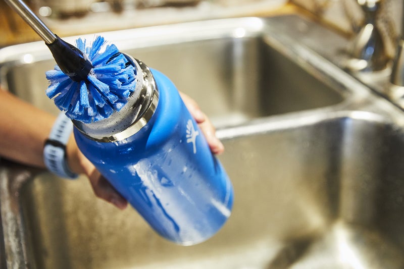 Hydro Flask Bottle Brush - Water Bottle Cleaning Tool with Silicone Scrubber Handle Pacific Blue - Image 3