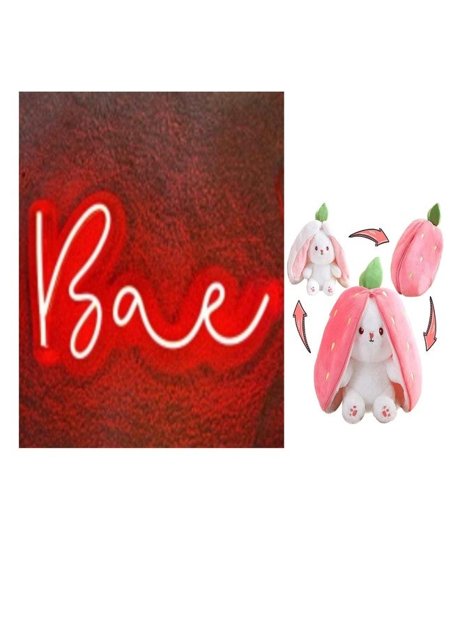 EITHEO Stuffed Animal Plushie Stuffed Toy for Kids (Neon bae + Bunny)