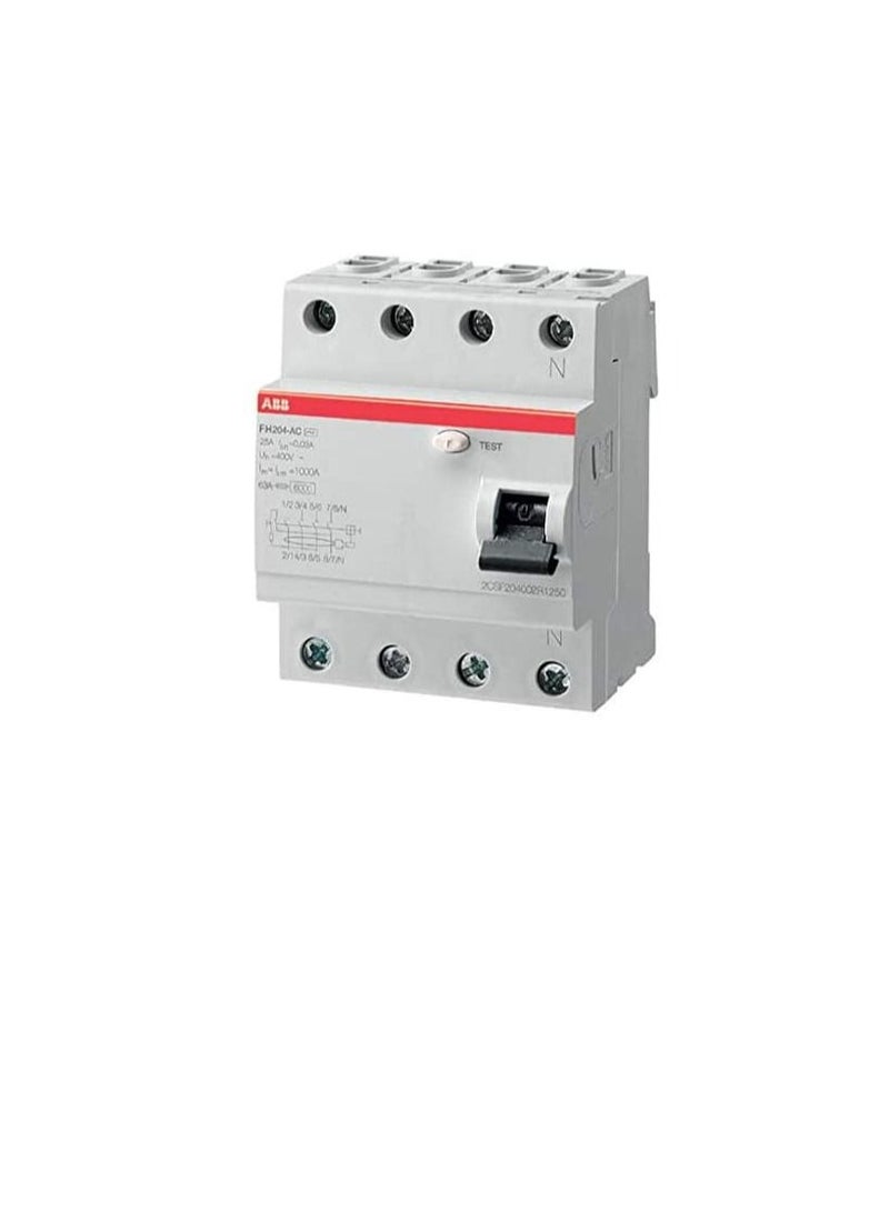ABB ABB Earth Leakage Circuit Breaker (ELCB/RCCB) - 63A 4Pole 30mA - FH204 AC-63/0,03  - Image 1