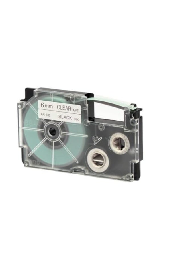 Casio tape cartridge black on clear tape XR-6X - Image 2