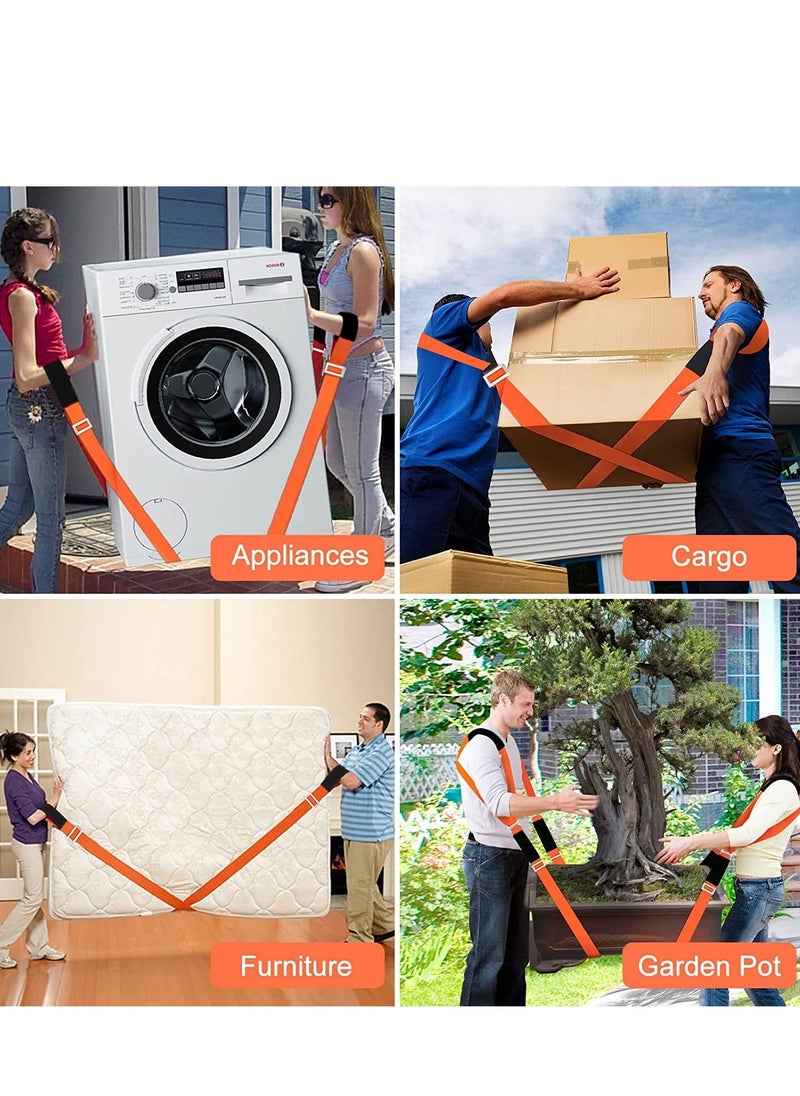 Generic - Moving Straps, 2-Person Lifting and Moving Straps, 2-Person Lifting and Moving System Adjustable Shoulder Lifting for Move,Lift,Carry, Furniture, Appliances, Mattresses or Any Item up to 800 lbs - Image 1