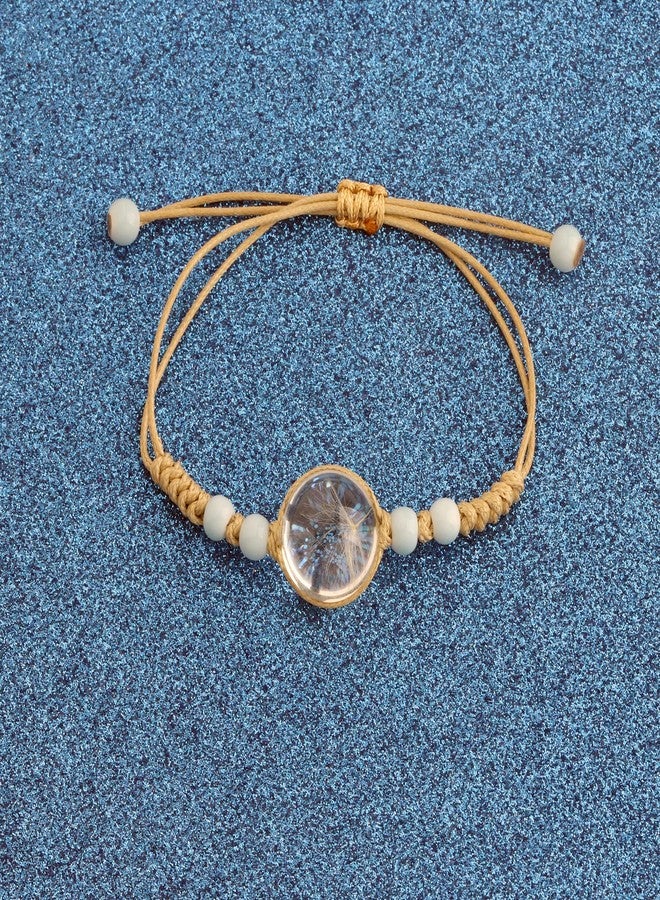 WUSUANED Dandelion Glass Bracelet Make A Wish Jewelry Gift For Women (Dandelion bracelet) - Image 2
