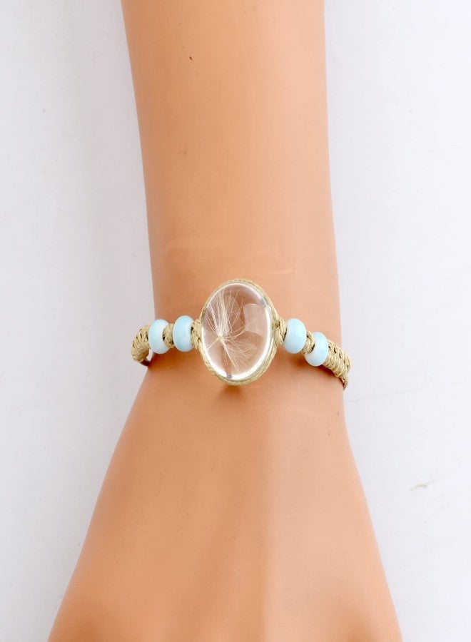 WUSUANED Dandelion Glass Bracelet Make A Wish Jewelry Gift For Women (Dandelion bracelet) - Image 4