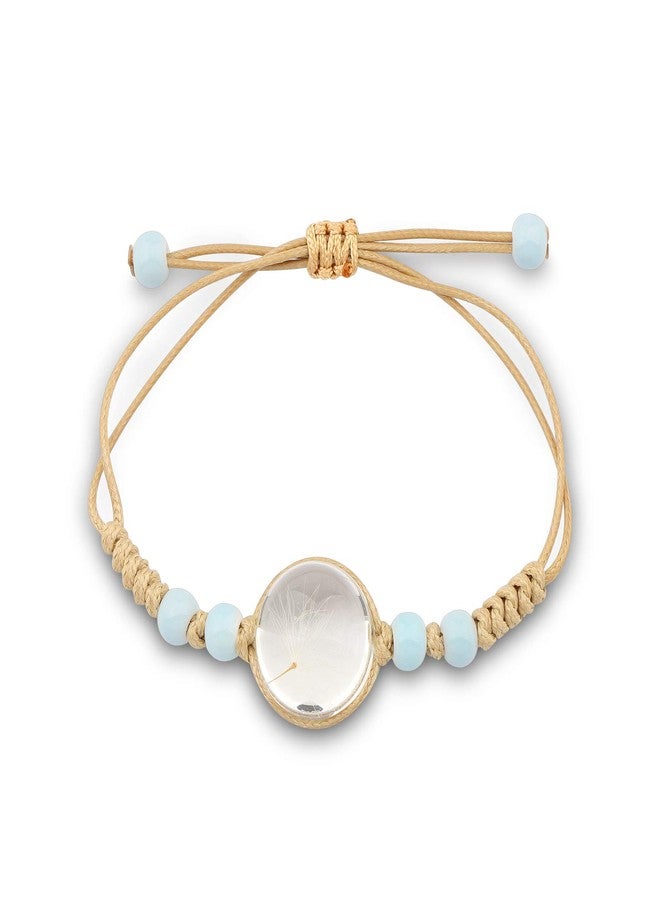 WUSUANED Dandelion Glass Bracelet Make A Wish Jewelry Gift For Women (Dandelion bracelet) - Image 1