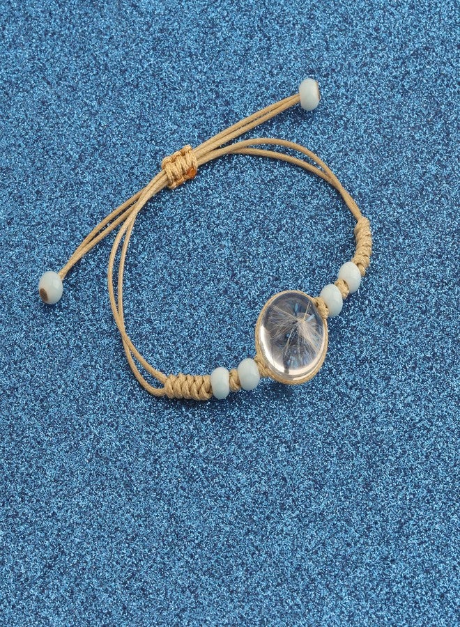 WUSUANED Dandelion Glass Bracelet Make A Wish Jewelry Gift For Women (Dandelion bracelet) - Image 3