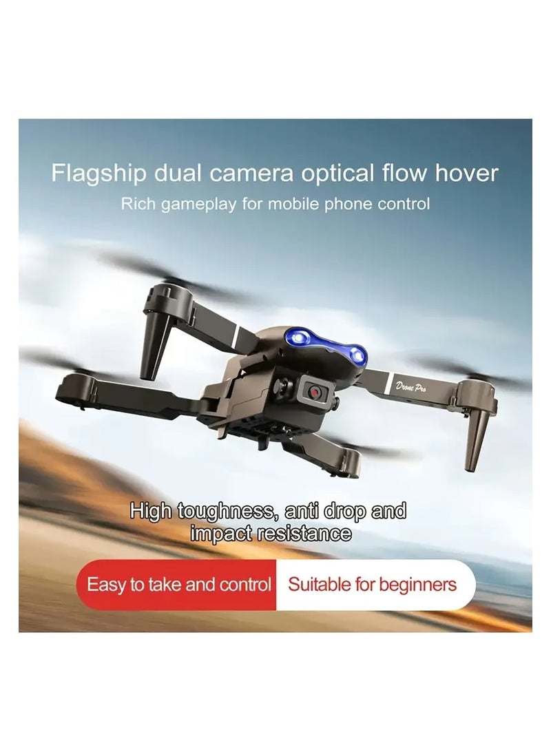 Generic E99 Foldable Drone with Dual Cameras - Black, Rechargeable Polymer Battery  - Image 3