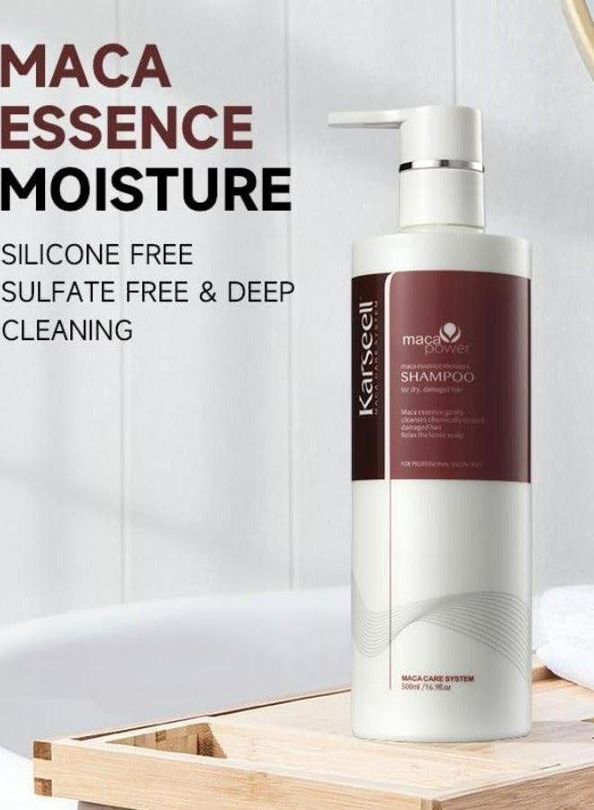 كارسيل شامبو زيت الأرغان بخلاصة الأعشاب، شامبو مرطب لإصلاح عميق للشعر الجاف والتالف، 500 مل - Image 2