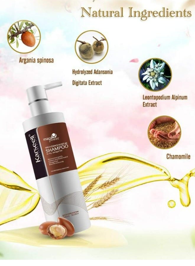 كارسيل شامبو زيت الأرغان بخلاصة الأعشاب، شامبو مرطب لإصلاح عميق للشعر الجاف والتالف، 500 مل - Image 4