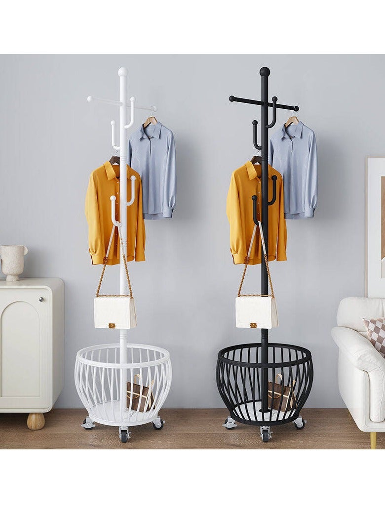 Beauenty Multi-Functional Metal Clothes Rack, Hall Tree Coat Hanger Holder Home Enterway Tree Clothes Storage Stand for Coat, Hat, Clothes, Scarves, Handbags, Umbrella - Image 2