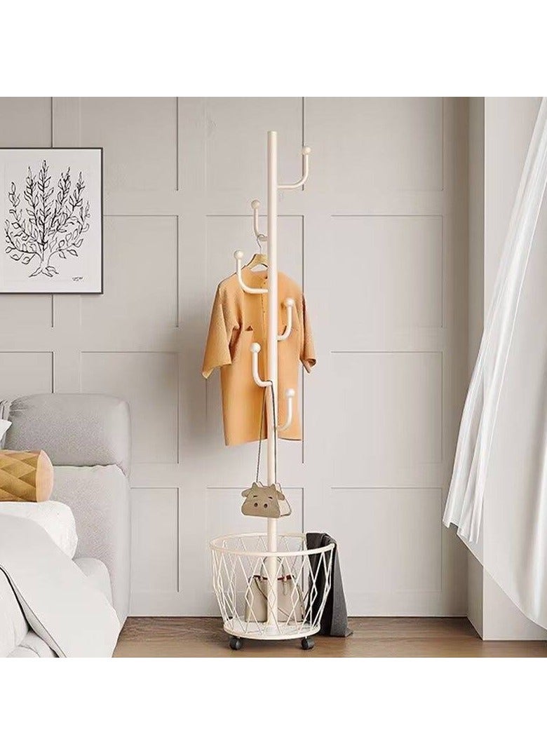 Beauenty Multi-Functional Metal Clothes Rack, Hall Tree Coat Hanger Holder Home Enterway Tree Clothes Storage Stand for Coat, Hat, Clothes, Scarves, Handbags, Umbrella  - Image 1