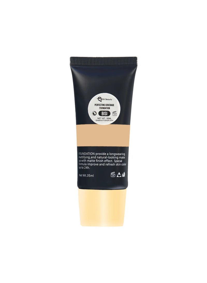 IDA Beauty - Glam It! Perfecting Coverage Foundation | Full Coverage, Matte Finish, Long-Lasting, Lightweight | Vegan, Halal, Cruelty-Free - Image 1