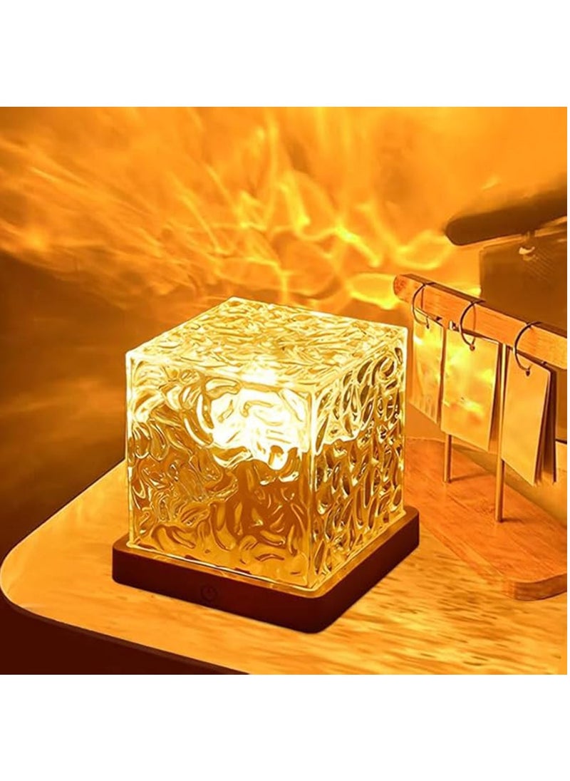 Hihonor Ocean Wave Projector Light,16 Colors Midnight Aura Lamp with Touch Control Aurora Glow Lamp,3D Tesseract Lamp for Light Projector for Home Office Bar Restaurant Underwater Projector Light  - Image 1