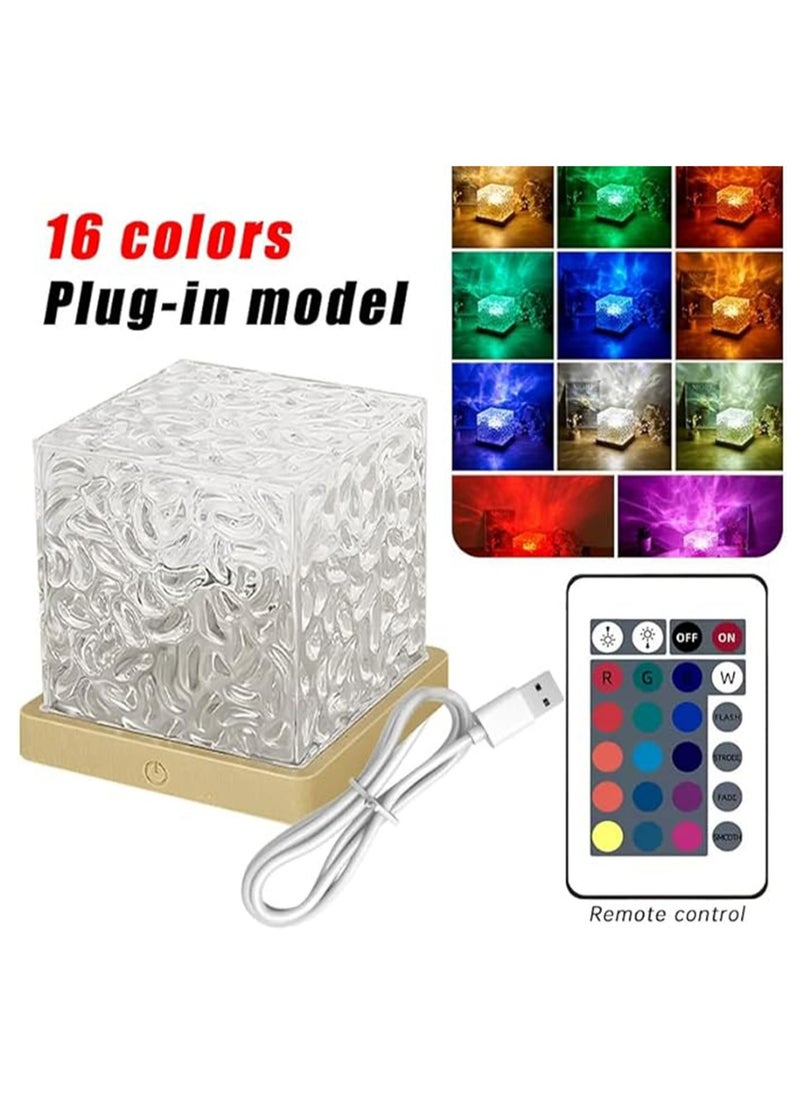 Hihonor Ocean Wave Projector Light,16 Colors Midnight Aura Lamp with Touch Control Aurora Glow Lamp,3D Tesseract Lamp for Light Projector for Home Office Bar Restaurant Underwater Projector Light  - Image 3