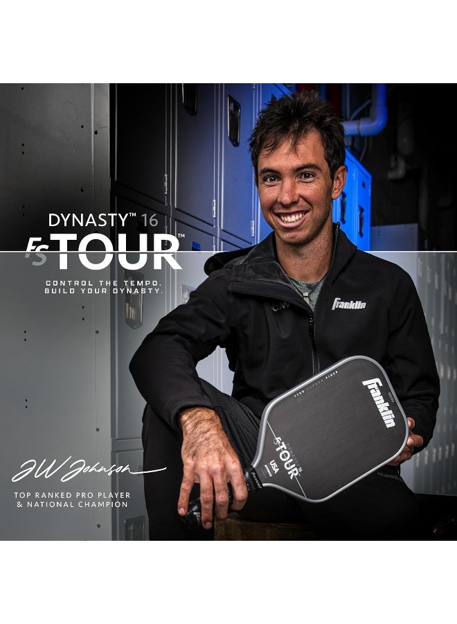 فرانكلين سبورتس مضرب بيكلبول فرانكلين سبورتس FS Tour Dynasty بسمك 16 مم – رمادي - Image 4