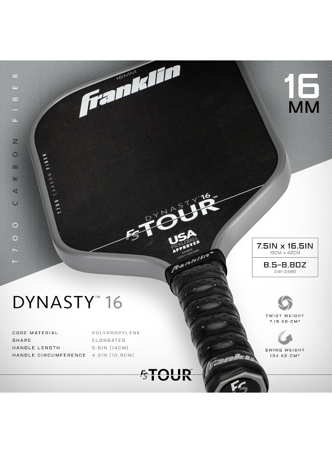 فرانكلين سبورتس مضرب بيكلبول فرانكلين سبورتس FS Tour Dynasty بسمك 16 مم – رمادي - Image 2